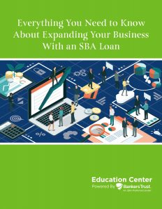 eBook title page: everything you need to know about expanding your business with an SBA loan